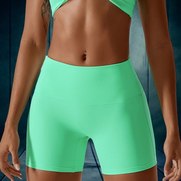 Pantalones cortos informales para mujer, pantalones deportivos ligeros para levantamiento de cadera, elásticos para deportes de gimnasio Hugtrwg Para estrenar