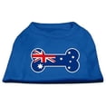 thumbnail image 1 of Drapeau Australien en Forme d'Os Sérigraphie Chemises Bleu XXXL (20), 1 of 1