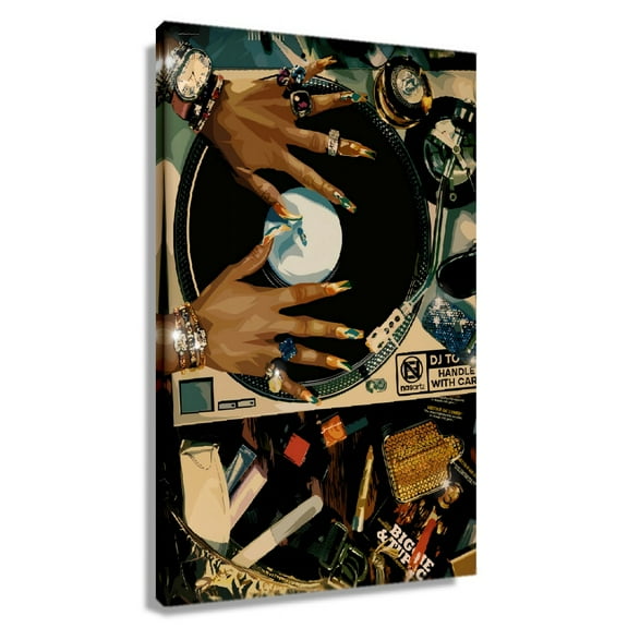 Black Woman Fashion Canvas Wall Art, Inspirational Poster, Vertical Print for Hallway, Bathroom, Modern Decorative Painting for Home