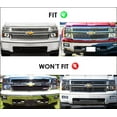 thumbnail image 4 of APS Compatible with Chevy Silverado 1500 2014-2015 Main Upper Stainless Steel Black Mesh Rivet Studs Front Grill Grille Insert CL5950H, 4 of 4