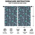 thumbnail image 2 of Blackout Kids Curtains,Paw Prints and Bones Childrens Insulated Curtains Set Of 2,Bedroom Essentials,Toddler Room Decor 42x63in(106x160cm), 2 of 4