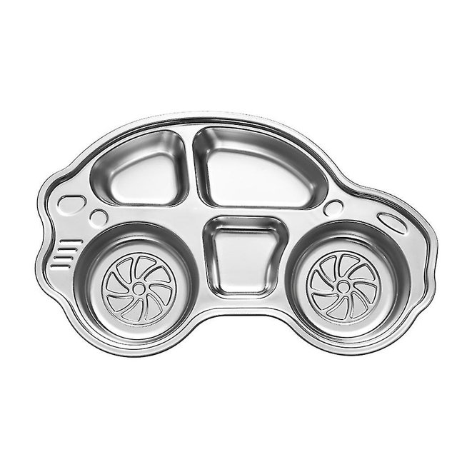 Lovely Dinner Plate Stainless Steel Material Children's Sectional Dinner Plate