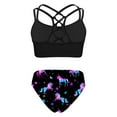 thumbnail image 2 of YONGHS Girls' Beach Sport 2-Piece Bikini Set Swimsuit Crop Top with Swim Briefs Bathing Suit Night Pegasus 6, 2 of 6