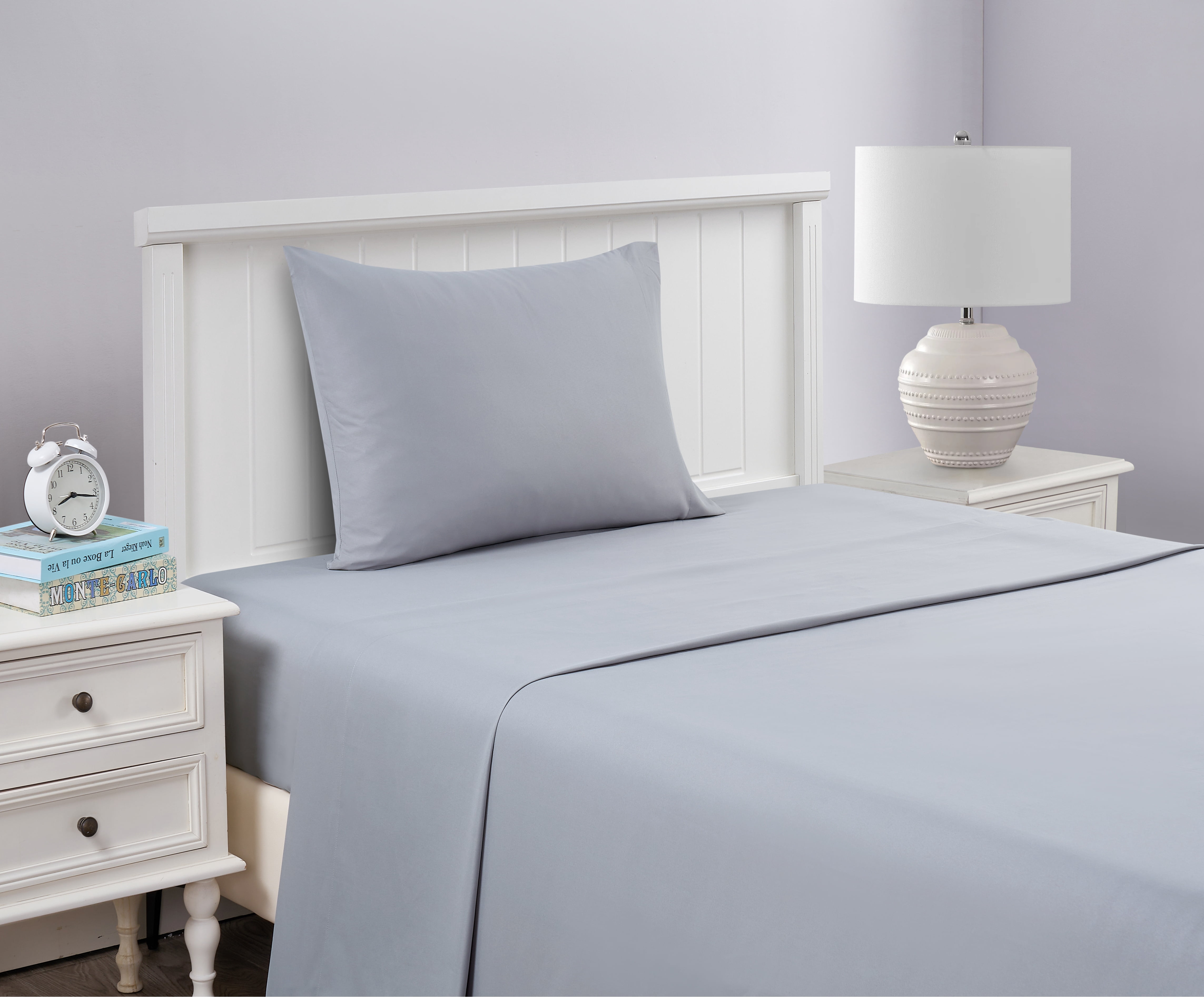 Your Zone Kids Soft Microfiber Sheet Set, Gray, Twin, 3 Pieces