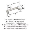 thumbnail image 5 of Amerock Balon 3-3/4 inch (96mm) Center-to-Center Satin Nickel Cabinet Pull, 5 of 6