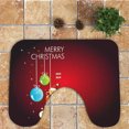 thumbnail image 4 of 3PCS Christmas Bath Mat Set Colorful Printing Non Slip Bathroom Rug with Contour Rug & Lid Toilet Cover, 4 of 6