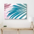 thumbnail image 2 of PixonSign Canvas Print Wall Art Teal & Pink Transparent Palm Leaf Collage Floral Wilderness Drawings Modern Art Tropical Closeup Colorful Multicolor Cool for Living Room, Bedroom, Office - 32"x48", 2 of 5