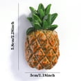 thumbnail image 3 of 10Pcs 3D Resin Fruit Fridge Magnets - Cute Funny Shapes (Pineapple/Strawberry etc.), Strong Magnet, for Refrigerators/Whiteboards, Decorative, 3 of 4