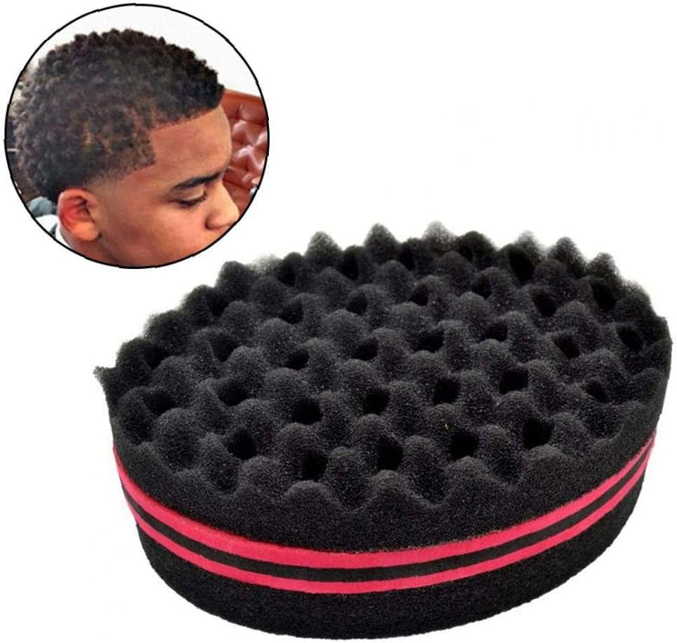 Hair Sponge Brush for Twists and Dreads, Locking Twist Afro Curl Coil Wave Hair Sponge (Black).