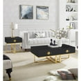 thumbnail image 2 of Posh Living Mano 1-Drawer Stainless Steel Base End Table in Black/Gold, 2 of 10