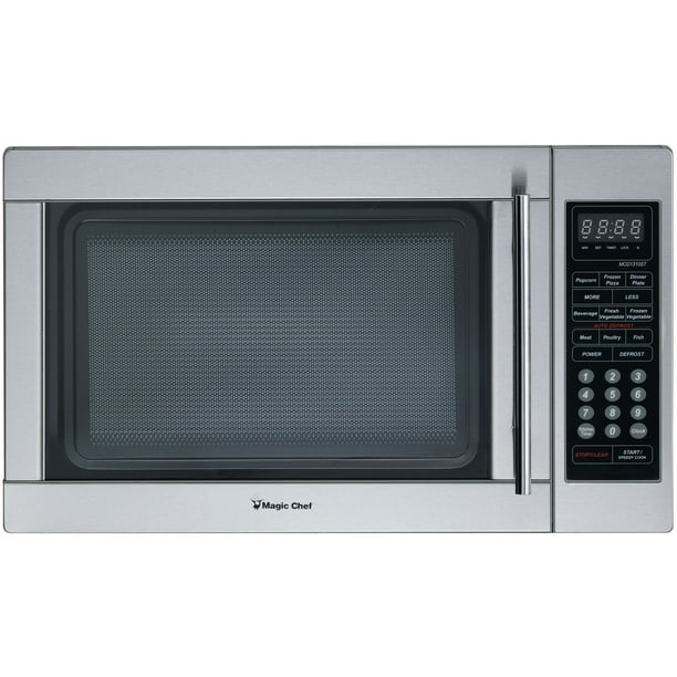 Magic Chef 1 3 Cu Ft 1000w Countertop Microwave Oven Stainless Steel Magic Chef 1 3 Cu Ft 1000w Countertop