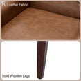 thumbnail image 2 of DREAMSIDEA Faux Leather Accent Chairs Set of 2 for Living Room Morden Upholstered Armchair Bedroom Chairs,Coffee, 2 of 7
