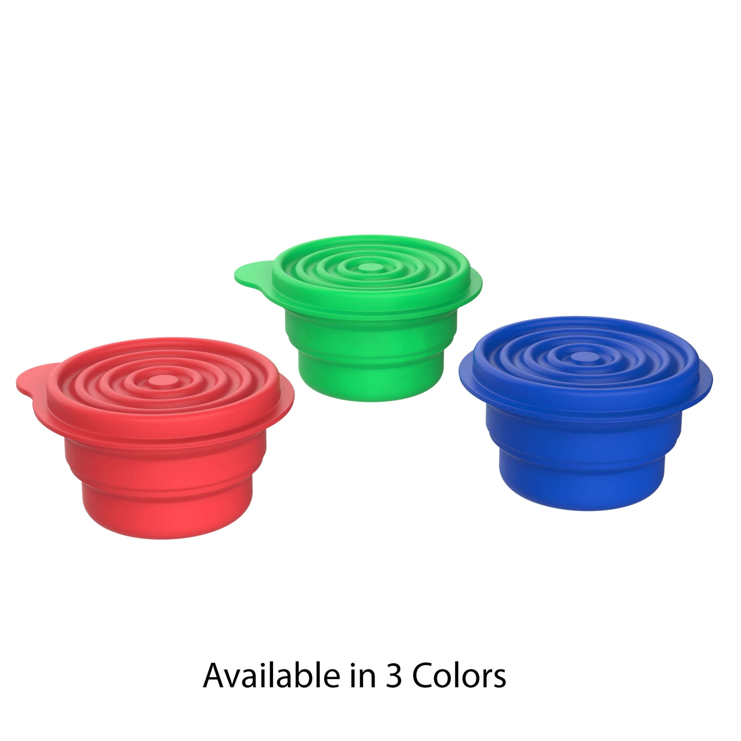 Collapsible Bowls with Lids- BPA Free Silicone, Reusable Hot or Cold Food Bowl for Camping, Travel, Hiking, More by Wakeman Outdoors (2 Pack, Green)