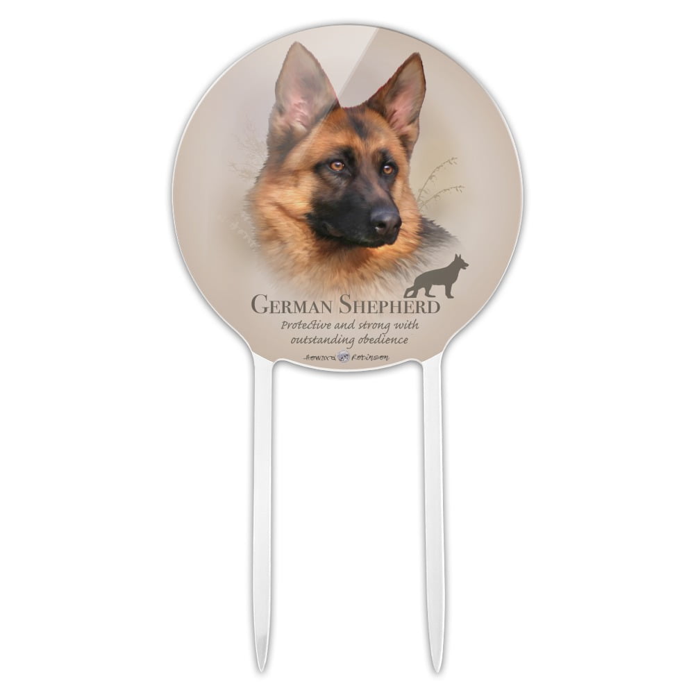 Acrylic German Shepherd Dog Breed Cake Topper Party Decoration for