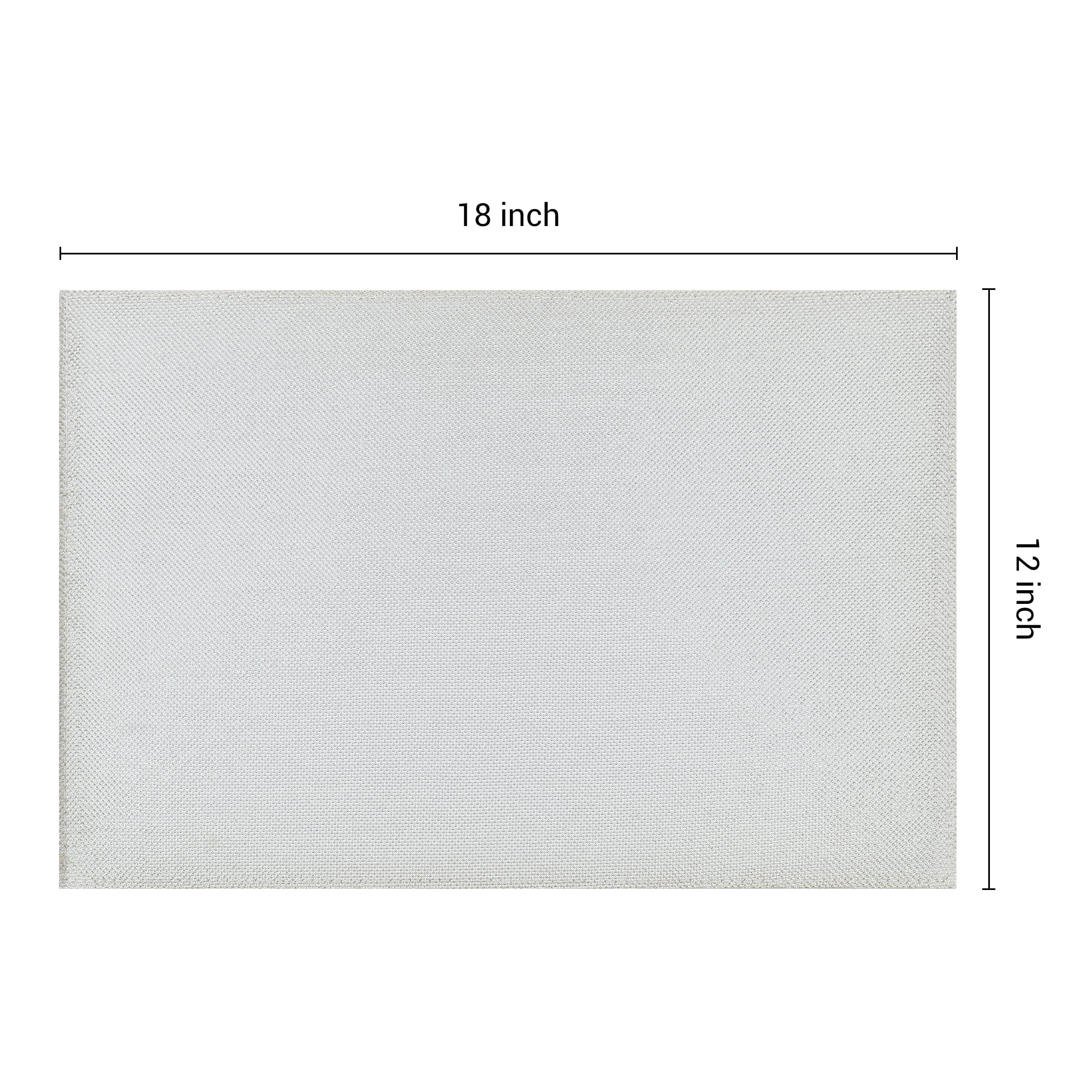 Unique Bargains Set of 6 Sparkle Placemats for Kitchen Dining Table Decor Beige