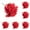 Red*5, variant on 5 Pack Artificial Poinsettia Bushes,14.8 Inch Faux Red 6 Stems Velvet Poinsettia Floral for Indoor Outdoor Christmas Tree Ornament Home Porch Decorations