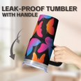 thumbnail image 5 of Butterfly 20oz Stainless Steel Tumbler with Handle and Straw – Insulated Travel Cup with Sliding Lid, 360° Full Wrap Printed Mug for Home, Outdoor & Sports Use, Spring, 5 of 6