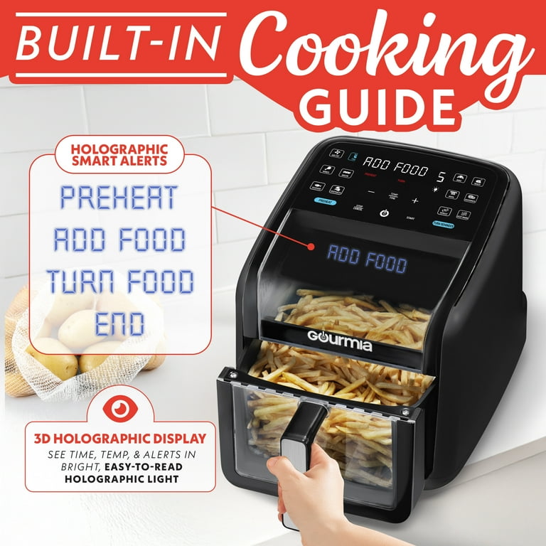 Gourmia Panorama 7-QT Digital Air Fryer with Panoramic View