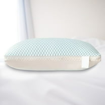 BGZLEU Premium Adjustable Shredded Memory Foam Pillow - Suitable for Side, Back, and Stomach Sleepers, with Cooling Fiber Machine Washable Cover (Blue - 1 Count)