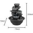thumbnail image 3 of 10.6inch Rock Indoor Water Fountain  Meditation Tabletop Fountain with LED Light for Home Office Bedroom, 3 of 9