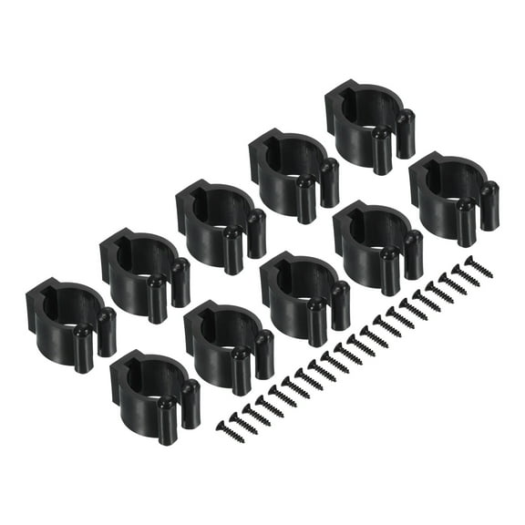 23mm Dia Billiards Snooker Cue Locating Clip Holder Fishing Rod Racks, 10 Pack