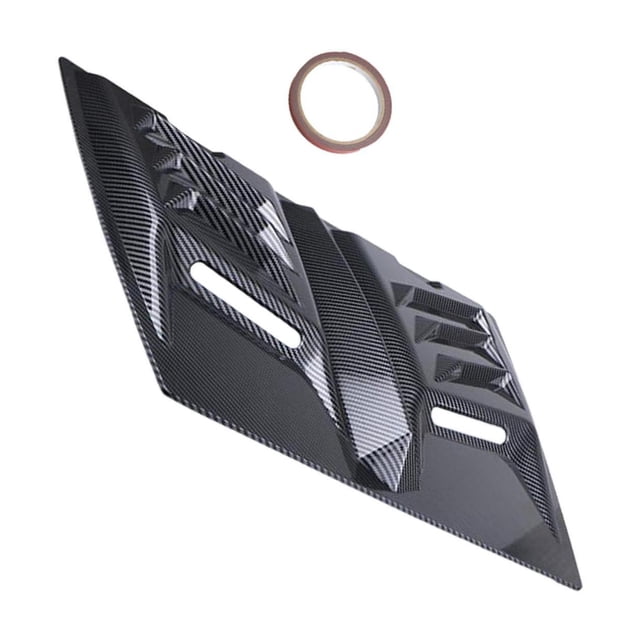 Wisewang Car Decorative Air Flow Intake Scoop Vent Performance High Cover Hood Pattern Bonnet Carbon Fiber