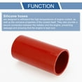 thumbnail image 4 of Unique Bargains 1 Pcs 150mm/5.91" Length 0 Degree Straight Coupler Silicone Hose Car Silicone Hose Coolant Hose Universal Red 65mm/2.56" ID, 4 of 7