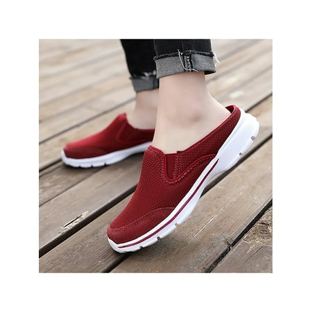 

Audeban Womens Mules Casual Slip on Sneakers Closed Toe Comfort Walking Shoes