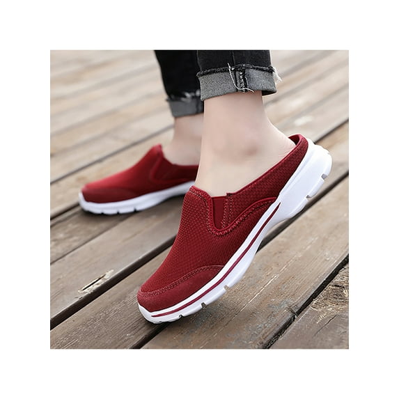 Audeban Womens Mules Casual Slip on Sneakers Closed Toe Comfort Walking Shoes