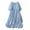 Light Blue, variant on Lovzfmll Women's Maxi Dress, Crew Neck Short Sleeve with Raglan & Tie, Casual Vacation Shift Dress Light Blue, M