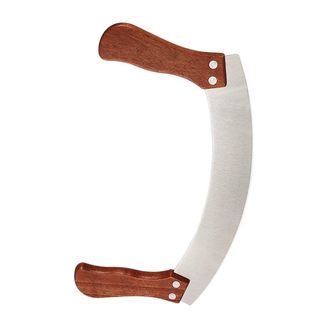 Wooden Pizza Cutter Wheel Non Slip Double Handle Cutter Handle Pizza Premium Macarena cortador de pizza