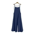 thumbnail image 3 of aidice Plus Size Jumpsuits for Women Summer Spaghetti Strap Comfy Casual Solid Color Wide Leg Rompers, 3 of 4