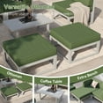 thumbnail image 5 of Techmilly Aluminum Patio Furniture, Metal Patio Conversation Set with Waterproof Cover, 5 Inch Thick Cushions , Modern Outdoor Furniture for Deck & Backyard, Green, 5 of 7