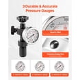 thumbnail image 5 of Hydraulic Nitrogen Accumulator Charging Kit, All-in-One Nitrogen Fill Kit, Pressure Test System with 3 Gauges (1500, 4000, 6000 PSI), 6 Adapters Couplings, 1 Gas Hose, 1 Valve, 1 CGA580 Adapter, 5 of 7