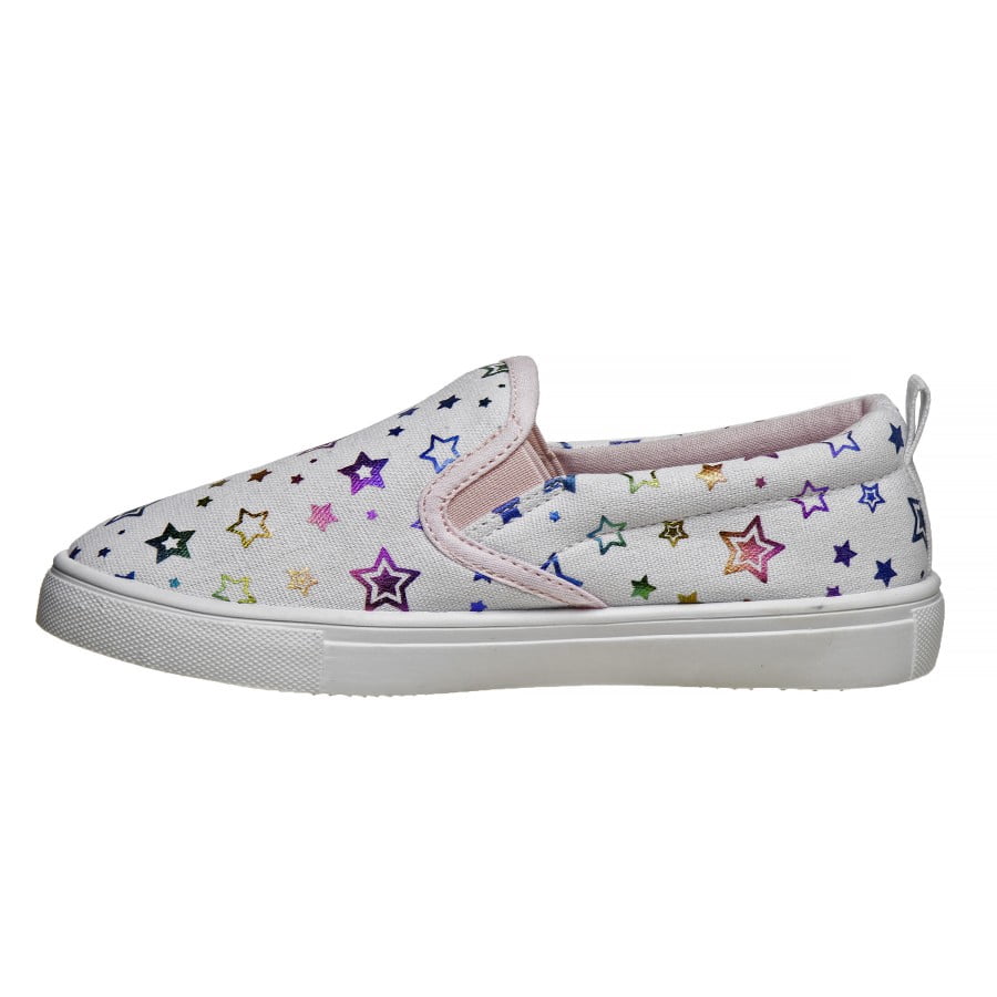 Nanette Lepore Girl Slip On Canvas Shoes, White, Size: 13