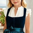thumbnail image 3 of VUHXZWAF Girls Clothes Going Out Crop Tops Short Sleeve V Neck Ruffle Button Down Shirts Size 13-14 Years, 3 of 3