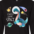 thumbnail image 4 of Inktastic I Need Some Space Dinosaur Astronaut with Stars and Planet Long Sleeve T-Shirt, 4 of 5