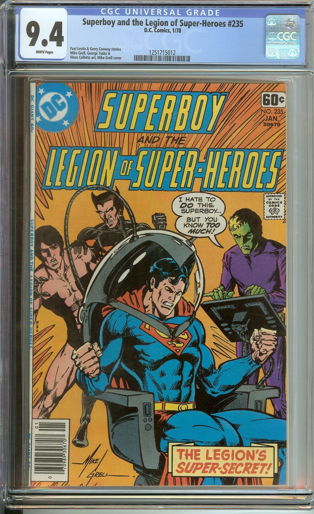Cover of Superboy & the Legion of Super-Heroes #235