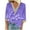 Purple, variant on LEAVINGSUO Long Sleeve Shirts for Women, Fall Womens Tops Fashion Women's Summer V-Neck 3/4 Sleeve Print Casual T-Shirt Blouse
