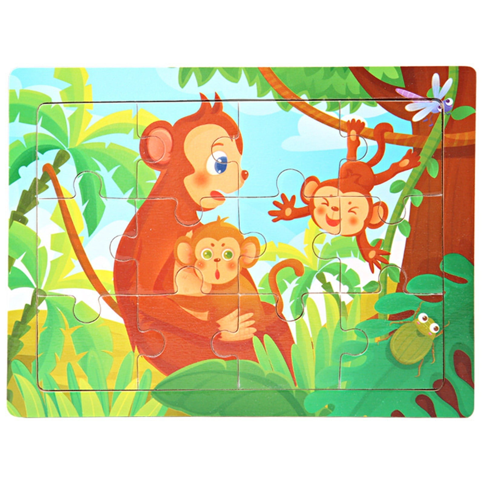 Easter toys!Wooden Puzzles Toys for Kids Cartoon Jigsaw Puzzles Preschool Educational Brain Teaser Boards for Boys and Girls Birthday Christmas Gifts