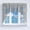 Silver, variant on Silver Stars on Sheer Tinted Organza Swag Window Valance 72" Wide / 36" Tall