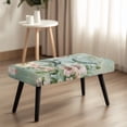 thumbnail image 2 of Jiueut Hummingbird Hibiscus Flower Pattern Dining Bench Slipcover, Wear Resistant Long Bench Seat Slipcover Easy to Clean Rectangle Chair Protection for Living Room Bedroom Kitchen, 2 of 7