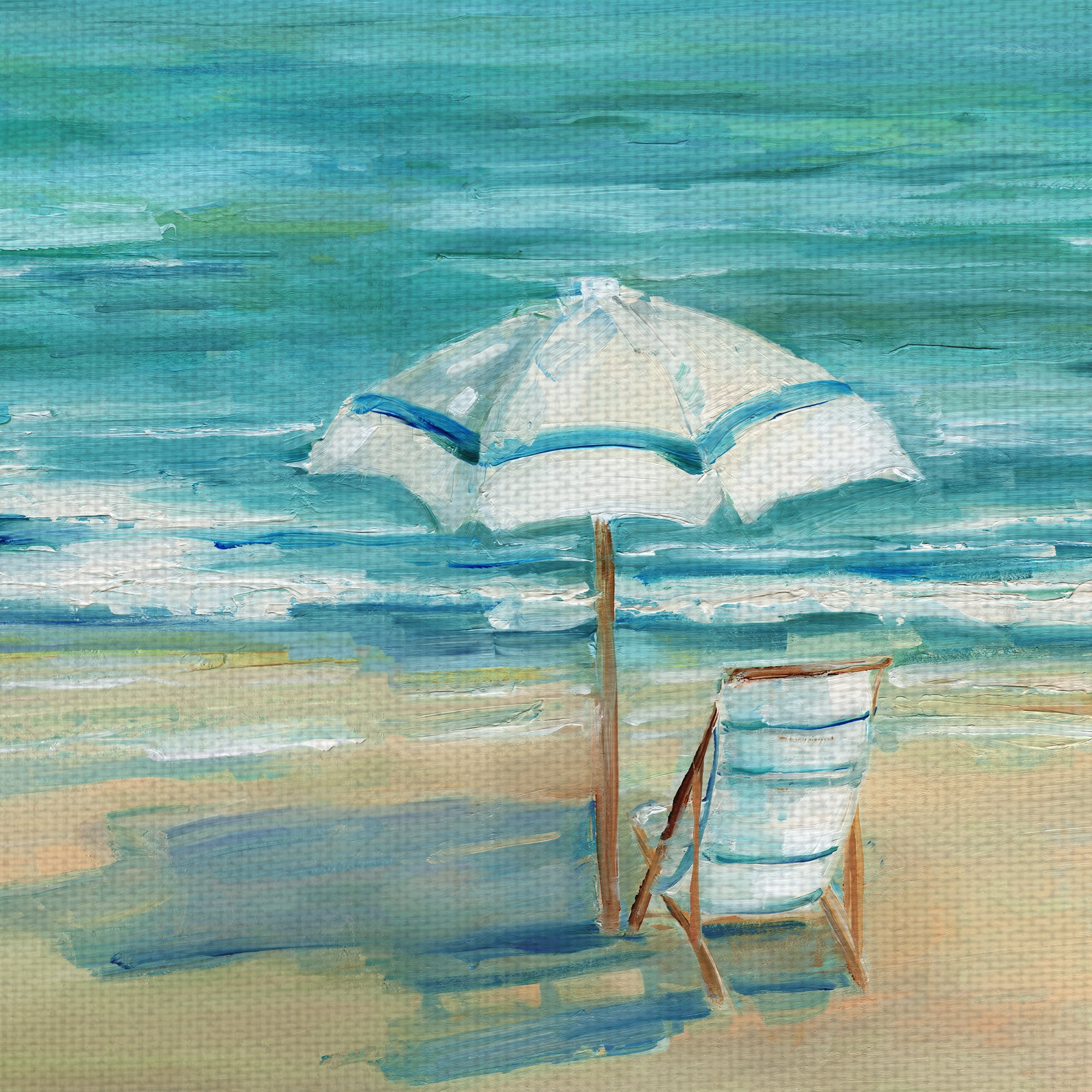 Fine Art Canvas Simply Summer Beach View by Sally Swatland Canvas Art Print