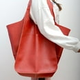 thumbnail image 1 of Rretro Big Tote Bag, Solid Color Large-capacity Zipper Shoulder Tote Bags, Multifunction Handbags, 1 of 5