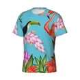 thumbnail image 3 of Rocae Tropical Jungle Flamingo for Men's Moisture-Wicking Crew Tee - T-Shirt for Sports, Outdoor Activities, and Casual Wear3X-Large, 3 of 9