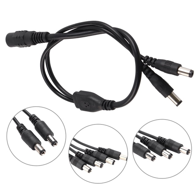 Adapter Cable Splitter,5.5x2.1mm Power Cord Splitter Adapter Cablefor CCTV Camera Adapter Cable Extension Top of the Line