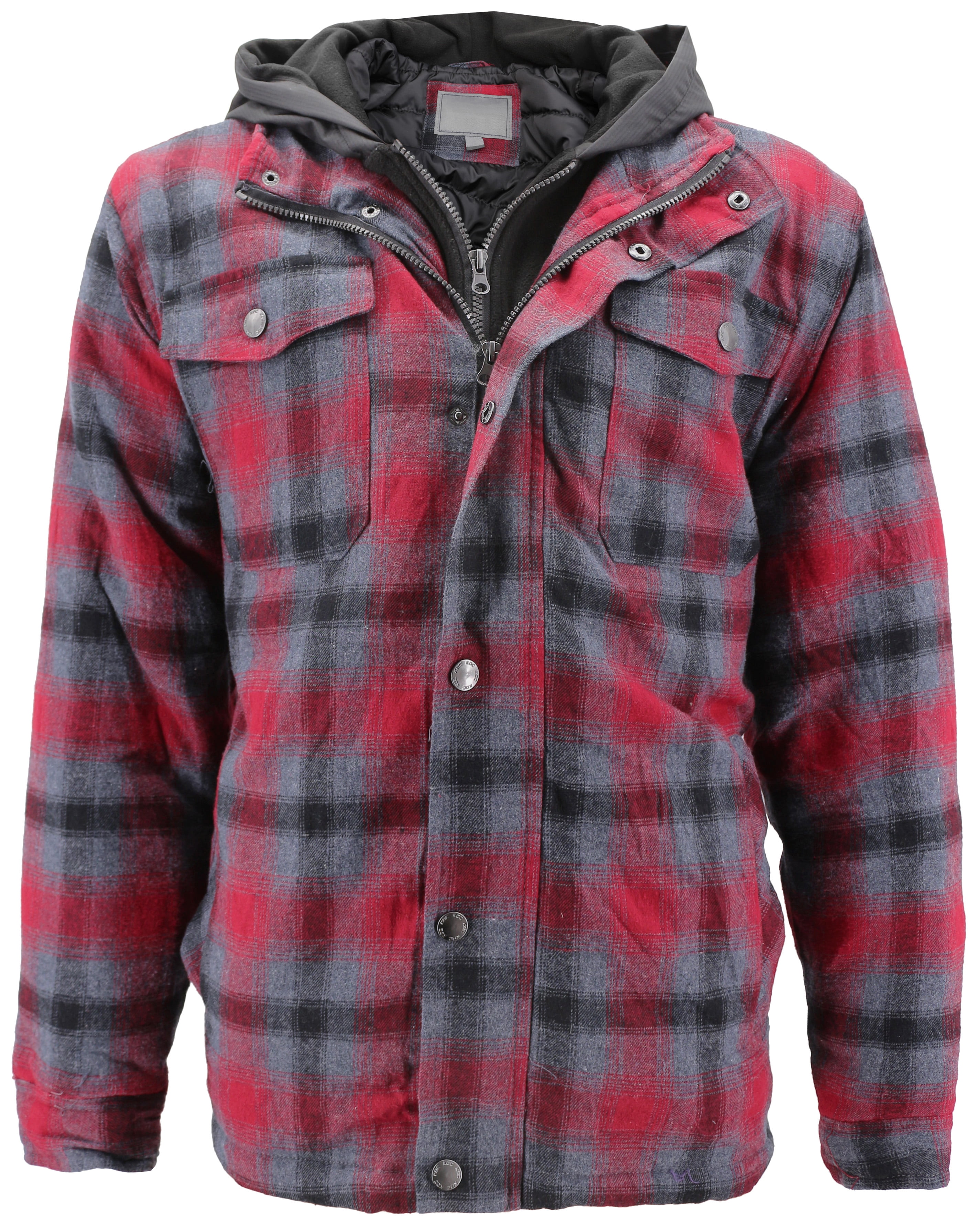 mens flannel plaid jacket