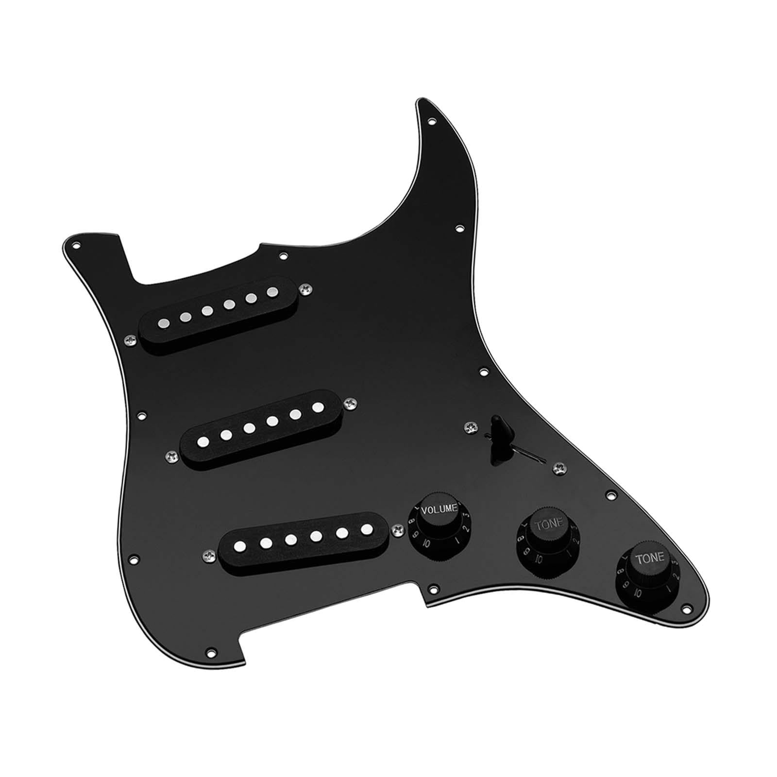 LeeQinersw Electric Guitar Pickguard PVC Portable Professional Lightweight Scratchplate Black