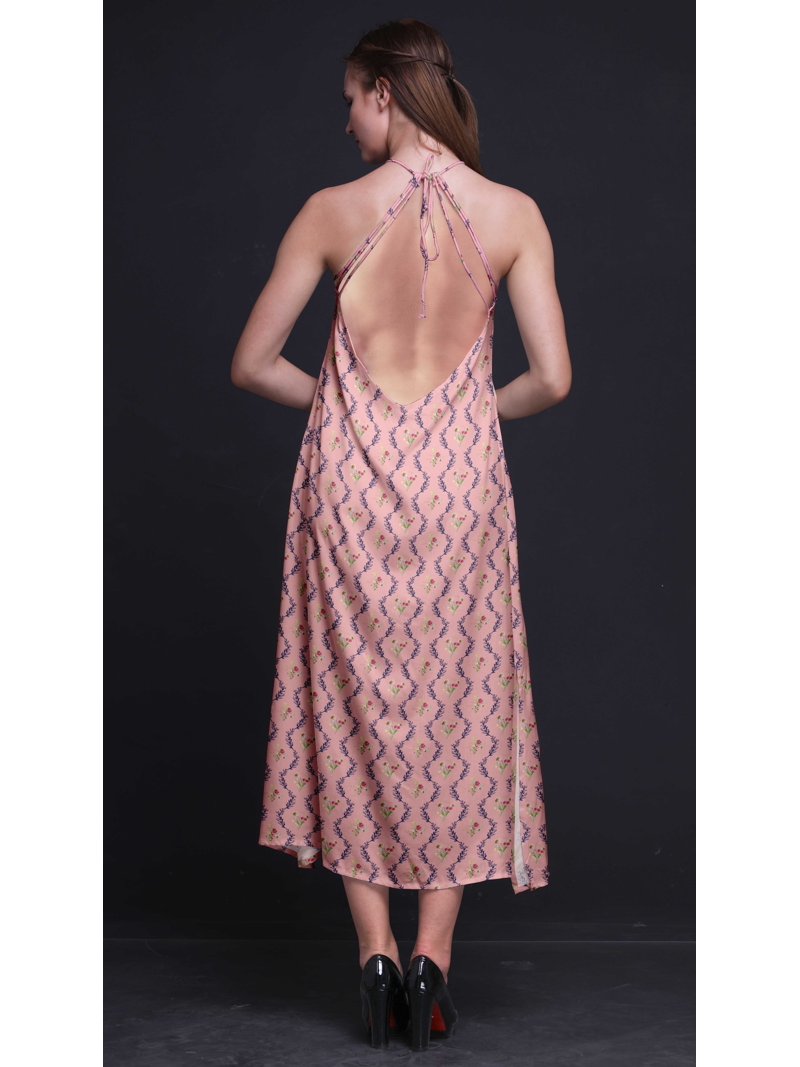 Bimba Damask Women Backless Halter Neck Beachwear Summer Evening  Party&nbsp;Dress-XX-Large - Walmart.com