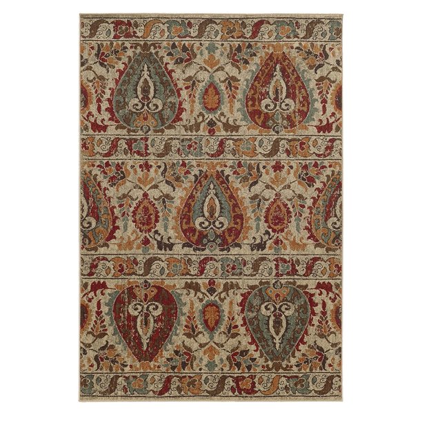 Tommy Bahama Voyage 104W Abstract Beige/ Multi Area Rug (7'10" X 10'10